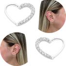 Piercing daith coração cravejado prata legitima escolha lado