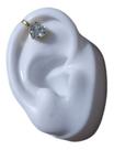 Piercing De Argola Falso Fake Coração Dourado Pedra Zirconia Piercing De Argola Falso Fake Coração Dourado Pedra Zirconia