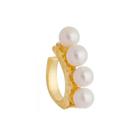 Piercing de encaixe lolita pérolas folheado a ouro 18k