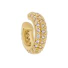 Piercing de encaixe piuka ayleen argola zircônia cristal folheado a ouro 18k