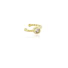 Piercing de Encaixe Ponto de Luz Via - Banho Ouro 18K