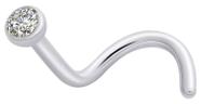 Piercing de Nariz ASTM F136 Titanium Brilhante 1*6*2.5mm