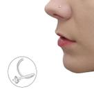 Piercing De Nariz Com Zircônia Incolor Prata 925