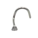Piercing De Nariz Em Titânio Com Pedra Cravejada Cristal