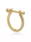 Piercing De Orelha Conch Cartilagem Haste Ouro 18k 750 c/ Zircônias Acompanha Estojo e Certificado