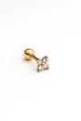 Piercing de Orelha Flor Ouro 18k Zircônias - 0.41 Piercing de Orelha Flor Ouro 18k Zircônias - 0.41