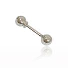 Piercing De Orelha Tragus Reto Ouro Branco 18k 750 c/ Estojo e Certificado