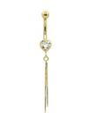 Piercing de ouro 18k de umbigo com coração Piercing de ouro 18k de umbigo com coração