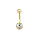 Piercing de ouro 18k de umbigo Pedra