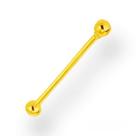 Piercing de ouro 18k haste reta com bolinha 27mm Piercing de ouro 18k haste reta com bolinha 27mm