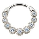 Piercing De Prata 925 Argola Cravejada Para Septo Bolinhas Piercing De Prata 925 Argola Cravejada Para Septo Bolinhas