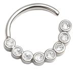 Piercing De Prata 925 Argola Cravejada Para Septo E Daith Piercing De Prata 925 Argola Cravejada Para Septo E Daith