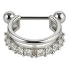 Piercing De Prata 925 De Furo Argola Cravejada Para Helix