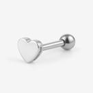 Piercing De Prata 925 Legítima Com Detalhe Coração Pequeno