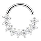 Piercing De Prata 925 Para Septo Brilhante Cravejado