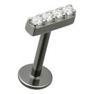 Piercing De Prata 925 Ponto De Luz Com Pedras Zircônia