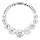 Piercing De Prata 925 Tiara Com Zirconias Septo