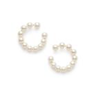 Piercing de Pressão Conch Brinco Feminino com Detalhe em Pérolas