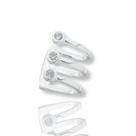 Piercing De Pressão Prata 925 Argola Cravejado Triplo