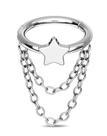 Piercing de titânio OUFER estrela 16G para hélice