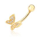 Piercing De Umbigo Borboleta Ouro 18k