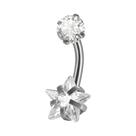 Piercing De Umbigo Em Titânio Com Zircônia 16G, Joia Corporal Com Zircônia Cúbica Quadrada E Redonda Piercing De Umbigo Em Titânio Com Zircônia 16G, Joia Corporal Com Zircônia Cúbica Quadrada E Redonda