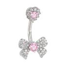 Piercing De Umbigo Feminino De Zircônio Com Laço, Joia Simples Para O Umbigo, Perfuração Pessoal Piercing De Umbigo Feminino De Zircônio Com Laço, Joia Simples Para O Umbigo, Perfuração Pessoal