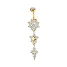 Piercing De Umbigo Feminino Em Aço Inoxidável Com Zircônia De Cristal Joia De Moda Para O Umbigo