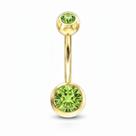 Piercing Dourado Zircônia Semijoia Antialérgica Piercing Umbigo