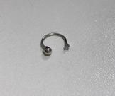 Piercing Em Ouro Branco 18k Para Orelha Com Zirconia