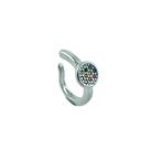 Piercing em Prata 925 Círculo Fake com Zircônia Colorida - Acessório Elegante