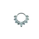 Piercing em Prata 925 Cravejado com Zircônia - Acessório Elegante Piercing em Prata 925 Cravejado com Zircônia - Acessório Elegante