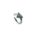 Piercing em Prata 925 Triângulo Fake com Zircônia - Acessório Elegante