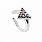 Piercing em Prata 925 Triângulo Fake com Zircônia - Acessório Elegante