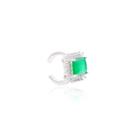 Piercing fake com pedra quadrada esmeralda