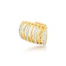 Piercing Fake de Luxo - Estilo Argola Banhado em Ouro 18k com Detalhes Brilhantes