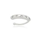 Piercing Fake Liso com Pedrinhas de Prata 925