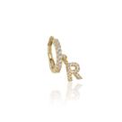 Piercing Falso Pingente de Letra Cravejado e Banho de Ouro