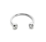 Piercing Ferradura Aço Cirúrgico 1.2mm com Pedras