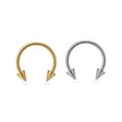 Piercing Ferradura Spike Aço Cirúrgico 316L Ouro PVD CorDouradoTamanho10mm G Piercing Ferradura Spike Aço Cirúrgico 316L Ouro PVD CorDouradoTamanho10mm G