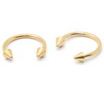 Piercing Ferradura Spike PVD Dourado Aço Cirúrgico 1.2mm Piercing Ferradura Spike PVD Dourado Aço Cirúrgico 1.2mm