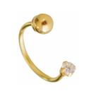 Piercing ferradura zirconia ouro 18k