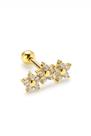 Piercing Flores de Orelha Ouro 18k Zircônias - 0.71