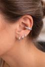 Piercing folheado de Pressão elegante para o conch Banho:Piercing prata