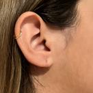 Piercing Hélix Argola em Ouro 18k Orelha Cartilagem