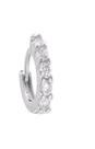 Piercing Hélix Cartilagem Orelha Argolinha Clicker Cravejada Prata 6mm
