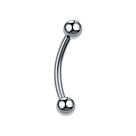 Piercing Helix Titanio Curvo Prata Bananinha Sobrancelha