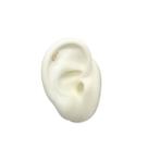 Piercing Labret 8mm Reto com Pedra Branca Placa MicroDermal Ouro 18k K036 FICO237