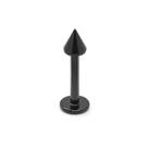 Piercing Labret Aço Cirúrgico Preto PVD Spike Piercing Labret Aço Cirúrgico Preto PVD Spike