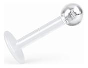 Piercing Labret Bioflex Antialérgico para Hélix e Orelha 8mm